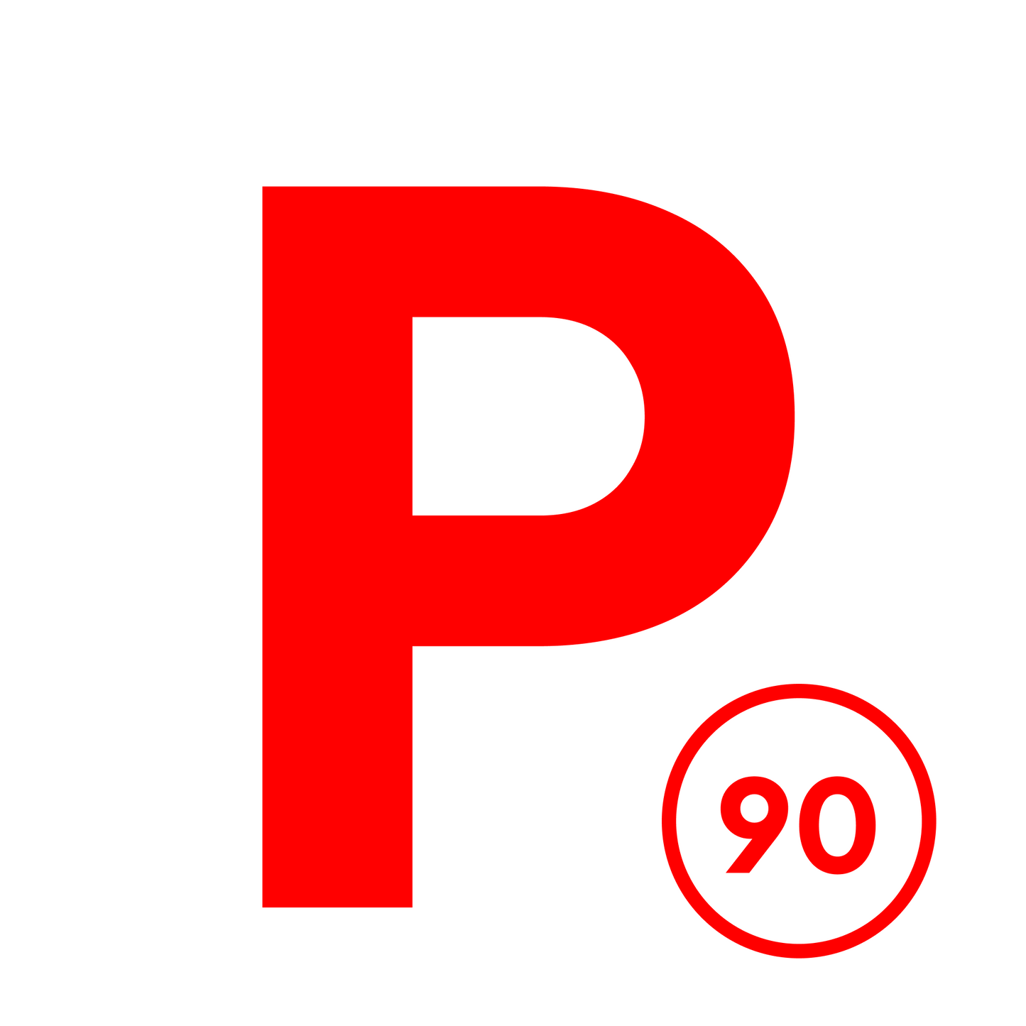 Provisional (Red, 90km/h Speed Limit) Magnetic Plate