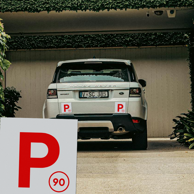 Provisional (Red, 90km/h Speed Limit) Magnetic Plate